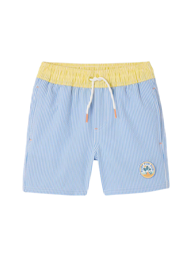 Gestreifte Jungen Badeshorts - blau