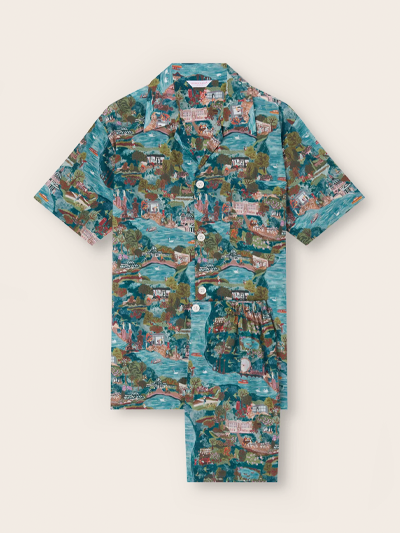 Men's Short Pyjamas in London Scenic Print