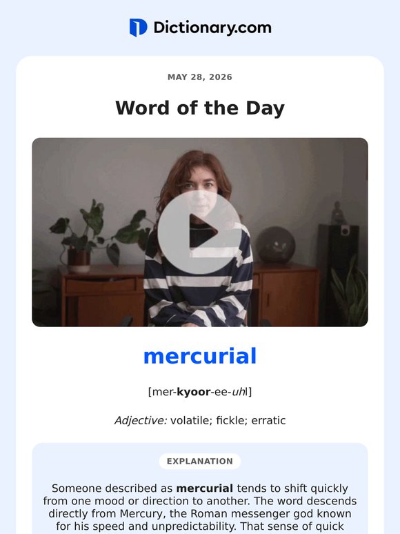 The Many Moods of "Mercurial"