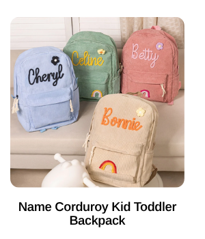 Name Corduroy Kid Toddler Backpack