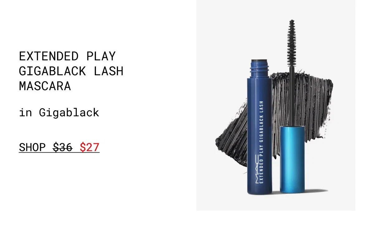 EXTENDED PLAY GIGABLACK LASH MASCARA | in Gigablack | SHOP $27