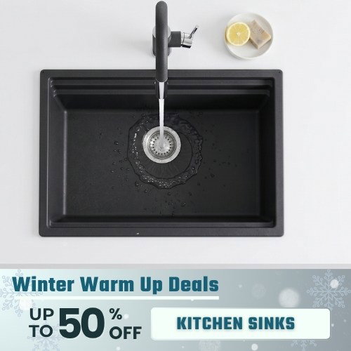 Uo to 50% off kitchen sinks 