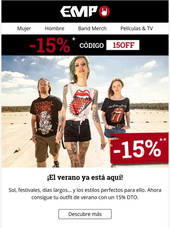 15% DTO: Nuevos outfits, nueva energía 🤘