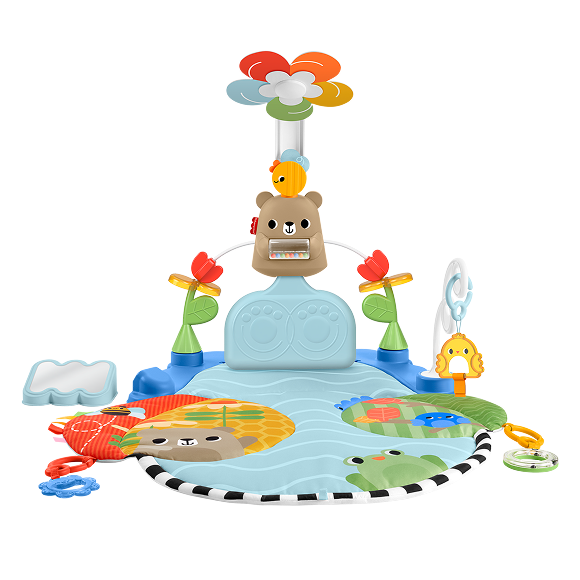 Fisher-Price 3-In-1 Kick & Sway Activity Gym, Baby Play Mat & Sensory Toys For Newborn Developmental Play