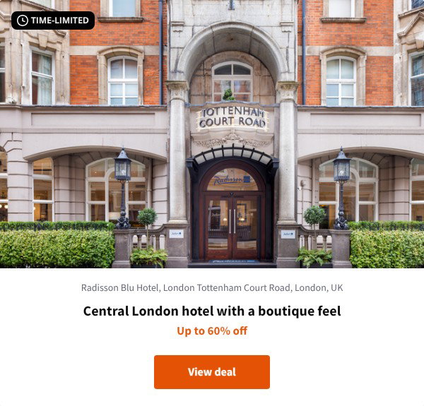 Central London hotel with a boutique feel