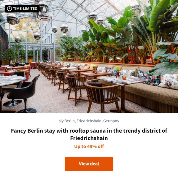 Fancy Berlin stay with rooftop sauna in the trendy district of Friedrichshain