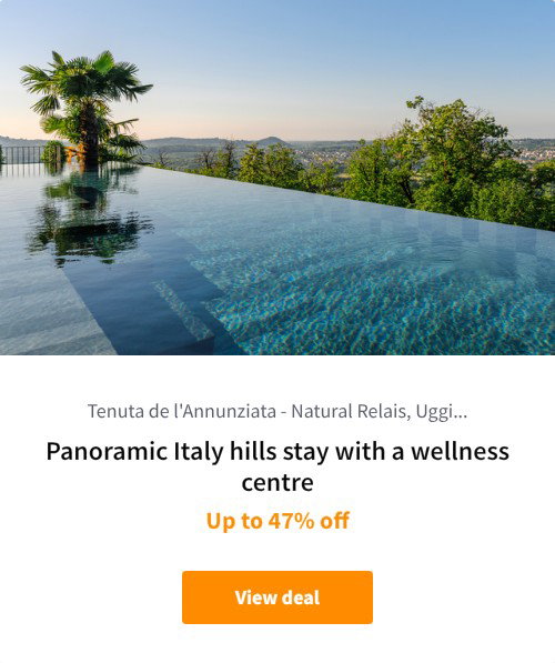 Panoramic Italy hills stay with a wellness centre