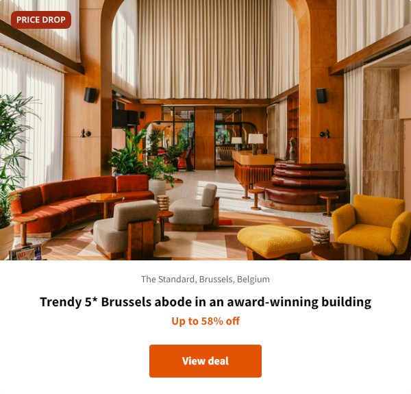 Trendy 5* Brussels abode in an award-winning building