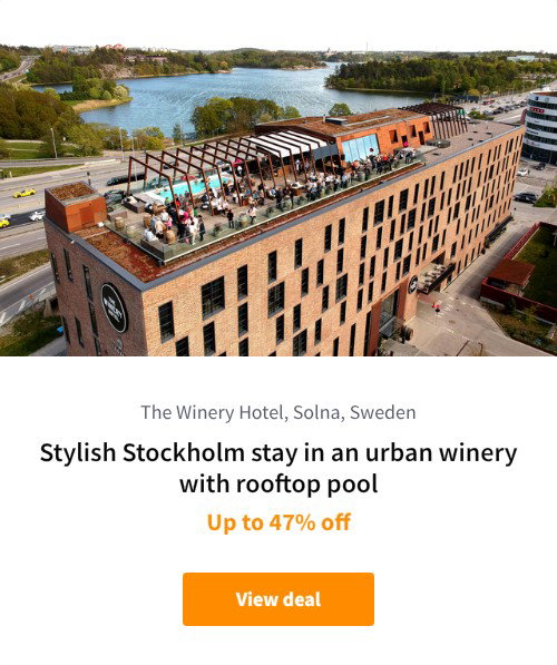 Stylish Stockholm stay in an urban winery with rooftop pool