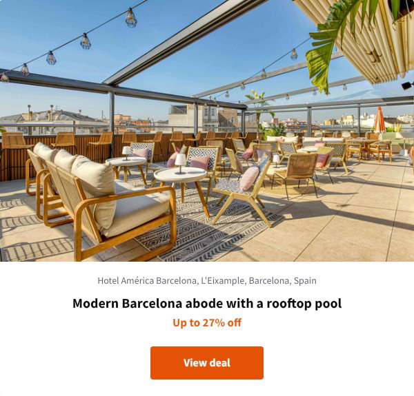 Modern Barcelona abode with a rooftop pool