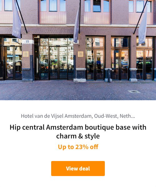 Hip central Amsterdam boutique base with charm &amp; style