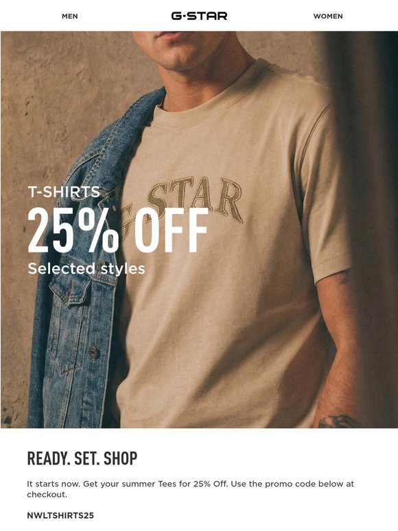 Your Tee Rotation, 25% Off