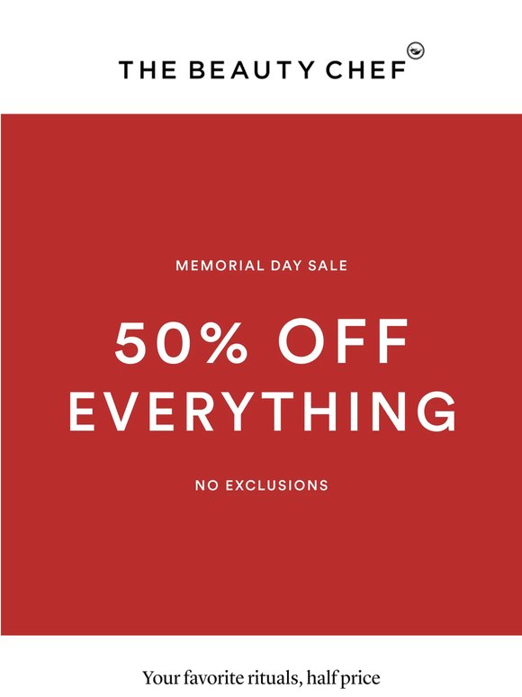50% off everything?