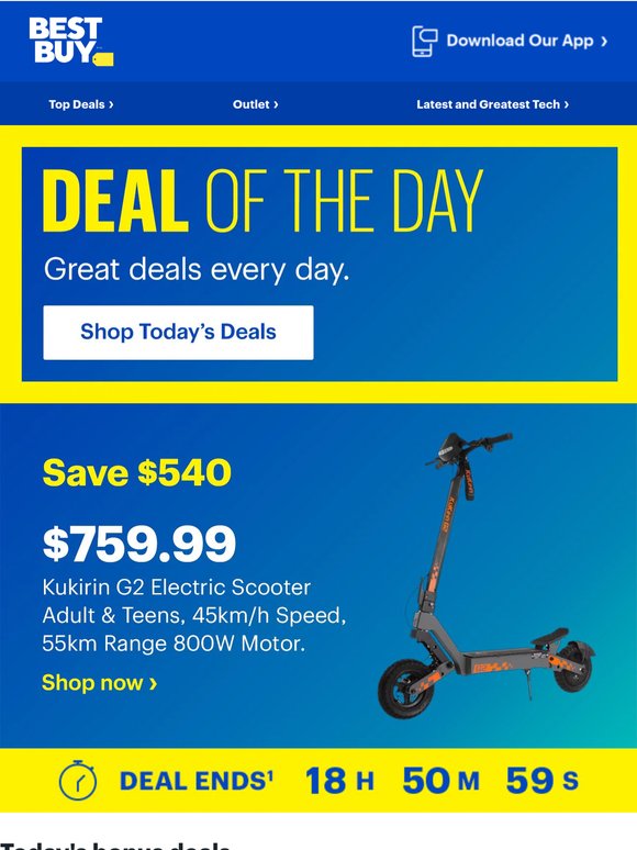 Today only: 42% off electric scooter — 45km/h, 55km range 🛴