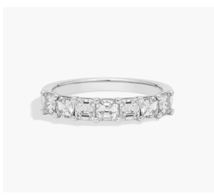 Seven Stone Radiant Diamond Ring In 14K White Gold (1 1/2 Ct. tw. - H-I / SI1-SI2)