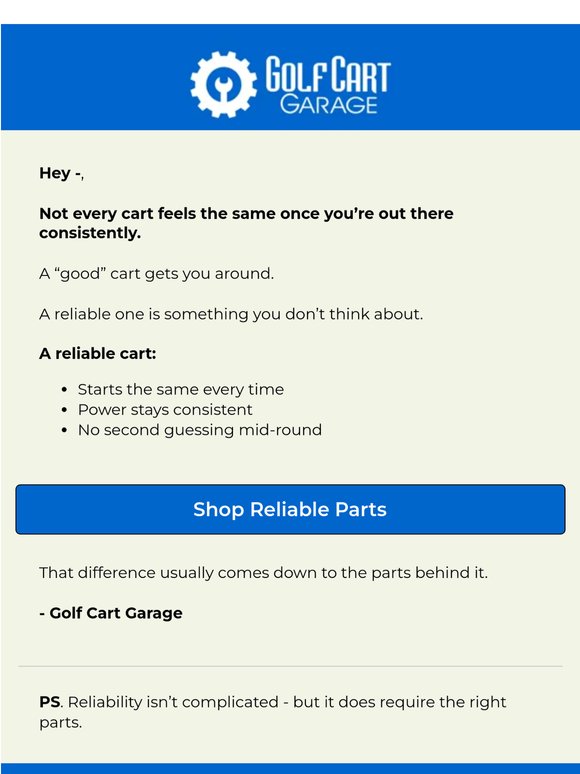 The Difference Between a Good Cart and a Reliable One