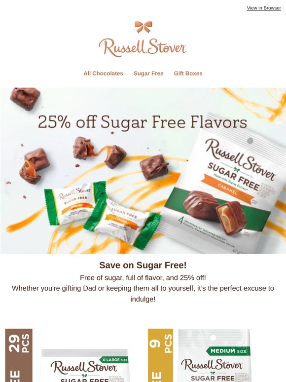 Dad Will Love This: 25% Off Sugar Free & Nut Chocolates