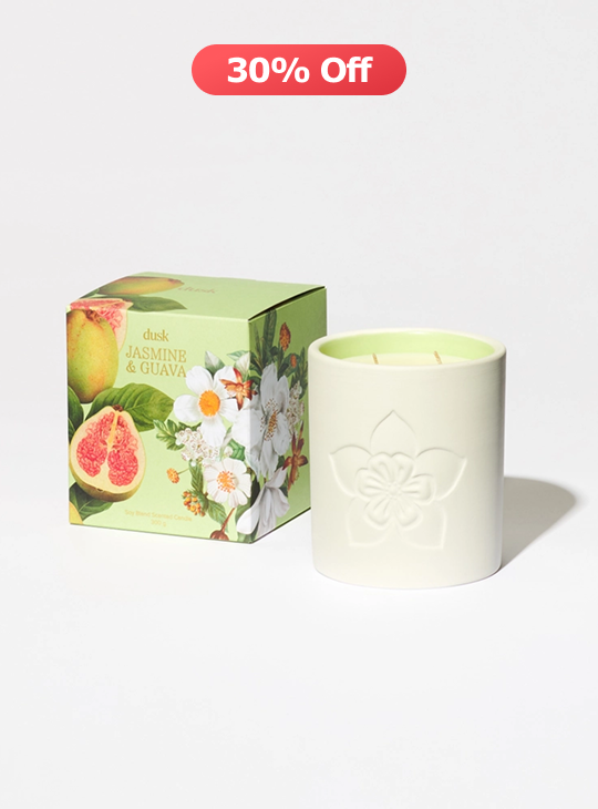Jasmine & Guava Soy Blend Scented Ceramic Candle 300g