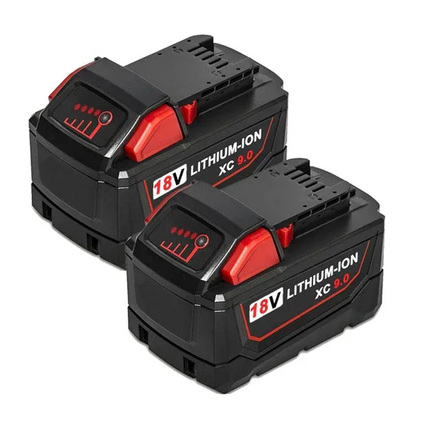 For Milwaukee 18V M18 XC 9.0Ah Battery Replacement Li-Ion 2 Pack