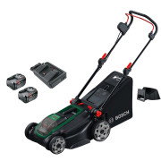 Bosch ROTAK18V2-43 36V (Twin 18V) Brushless Lawnmower, 2x 4.0Ah Batteries & Dual Charger