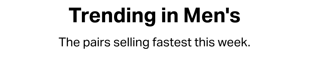 Trending in men's