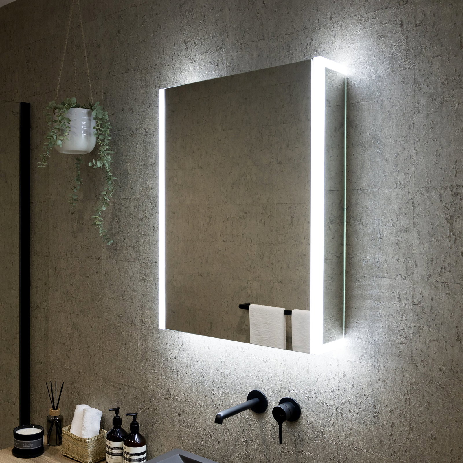 Image of Grace LED Bathroom Mirror Cabinet