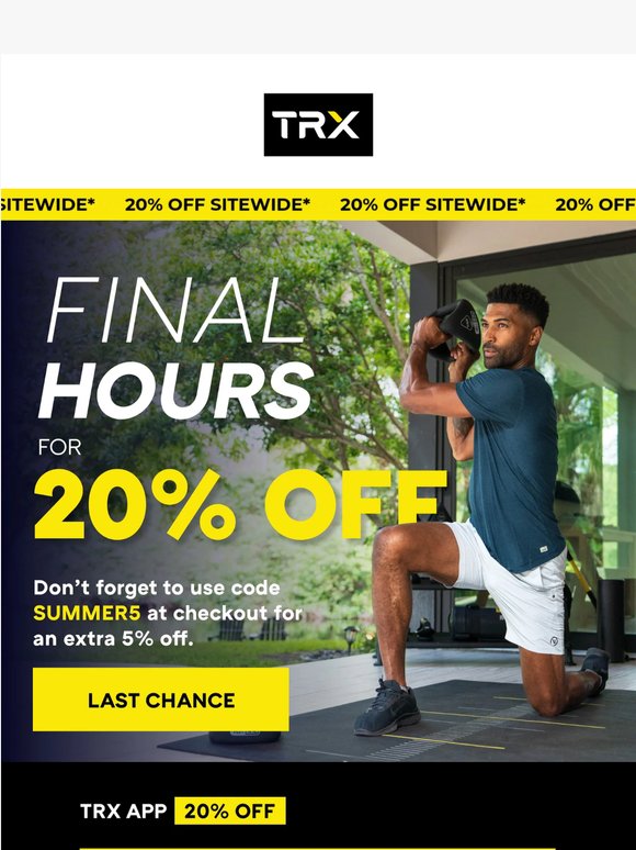 HOURS LEFT TO SAVE 20% ⏳