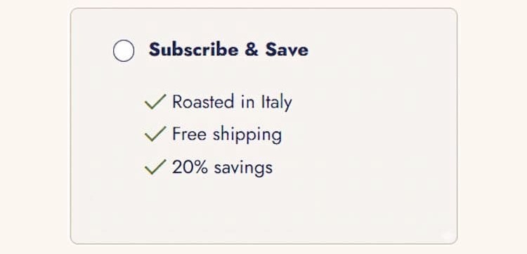 Subscribe & Save Button