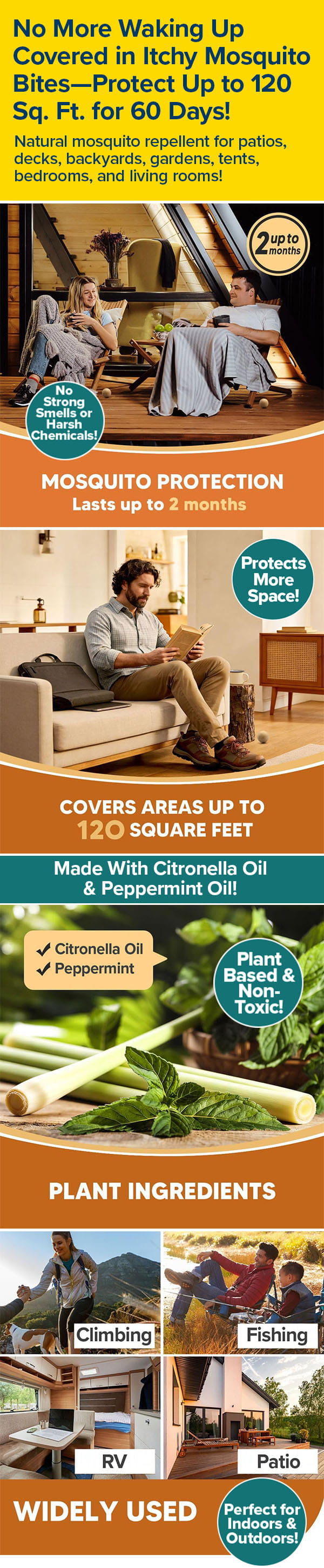 No More Waking Up Covered in Itchy Mosquito Bites—Protect Up to 120 Sq. Ft. for 60 Days!