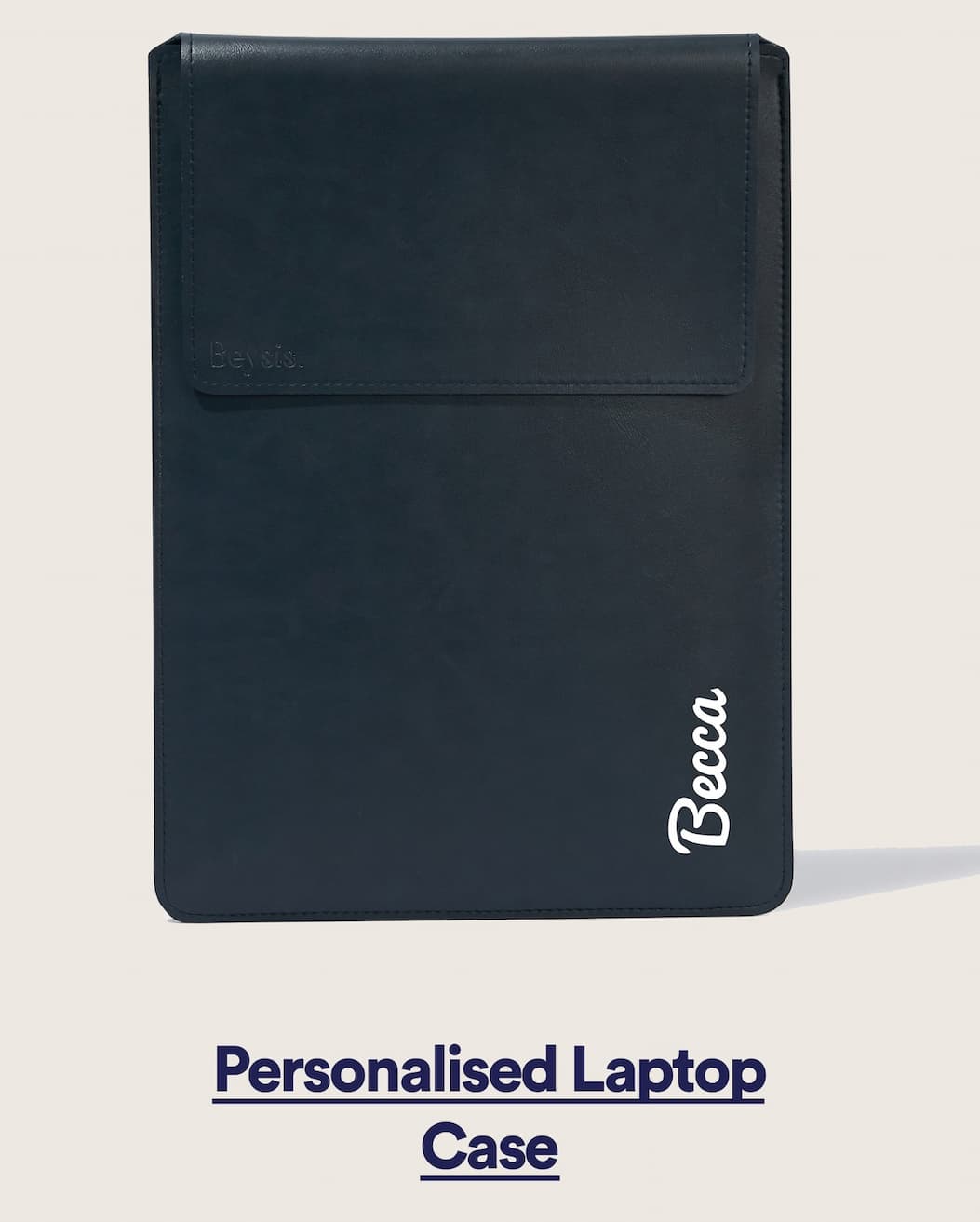 Personalised Navy Laptop Case 