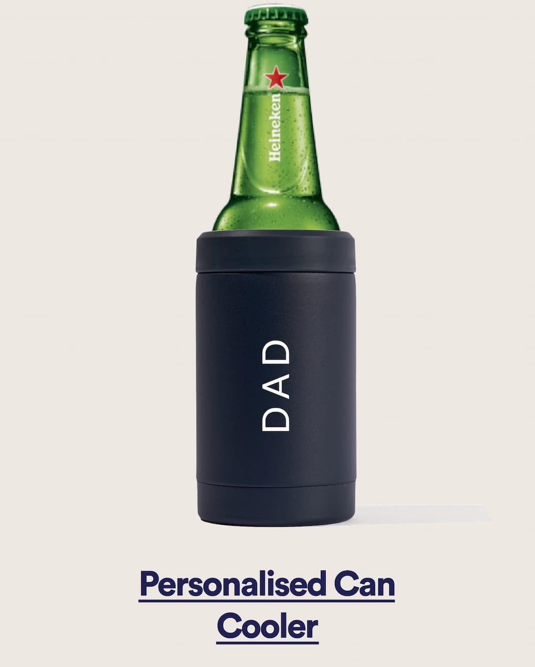 Personalised Navy Can Cooler