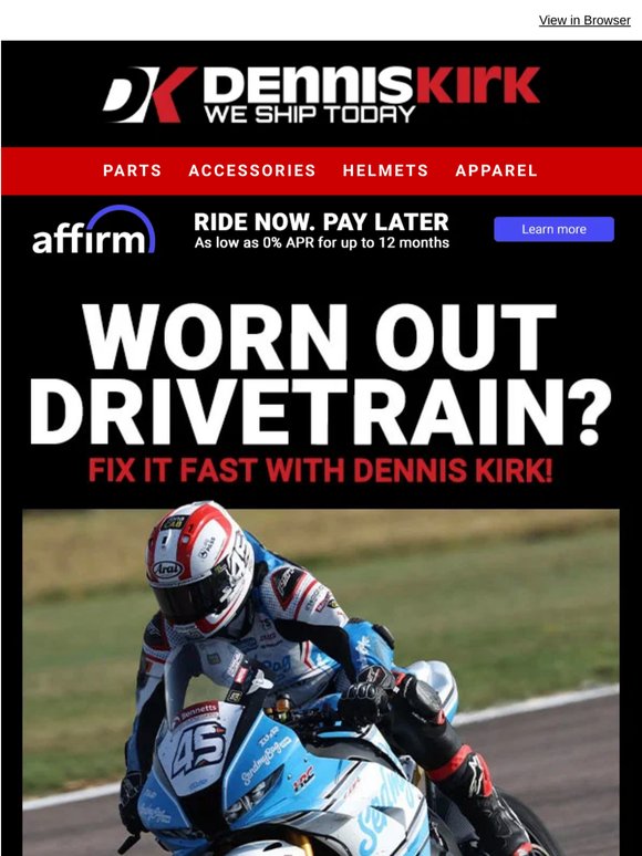 Ride Harder. Shift Smoother. Shop 2,800+ Sport Bike Drivetrain Upgrades that Keep Up