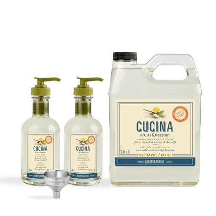 Hand Soap Duo Refill Starter | Sea Salt and Amalfi Lemon