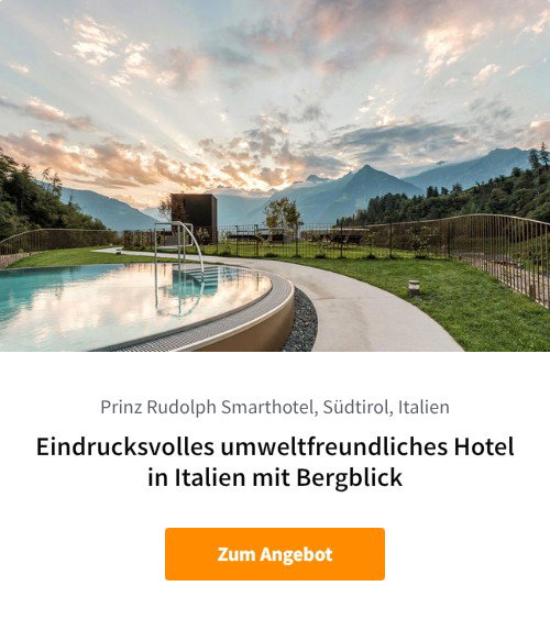 Eindrucksvolles umweltfreundliches Hotel in Italien mit Bergblick