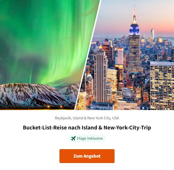 Bucket-List-Reise nach Island & New-York-City-Trip