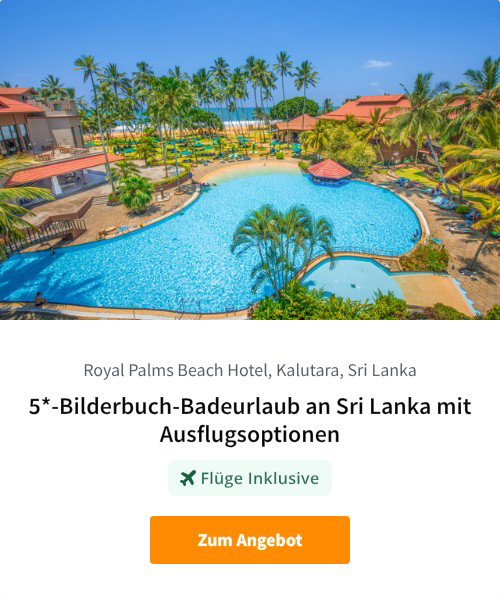 5*-Bilderbuch-Badeurlaub an Sri Lanka mit Ausflugsoptionen