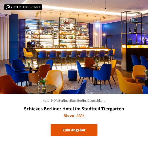 Schickes Berliner Hotel im Stadtteil Tiergarten