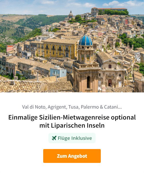 Einmalige Sizilien-Mietwagenreise optional mit Liparischen Inseln