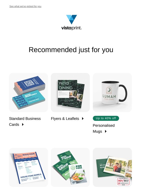 Your personalised product inspiration is in
