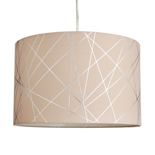 Mocha and Silver Cylinder Easy to Fit Shade - Mocha