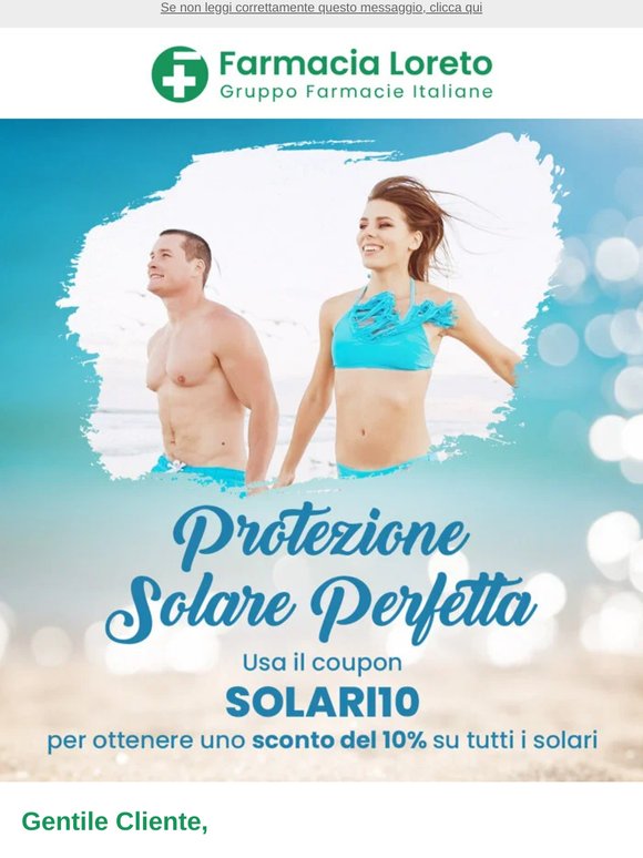 Proteggi la tua pelle dal sole con la nostra selezione di solari e ottieni uno sconto del 10%!🌞🎁🧴