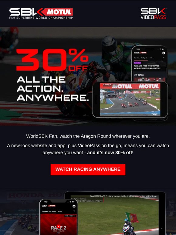 30% OFF pure racing action!