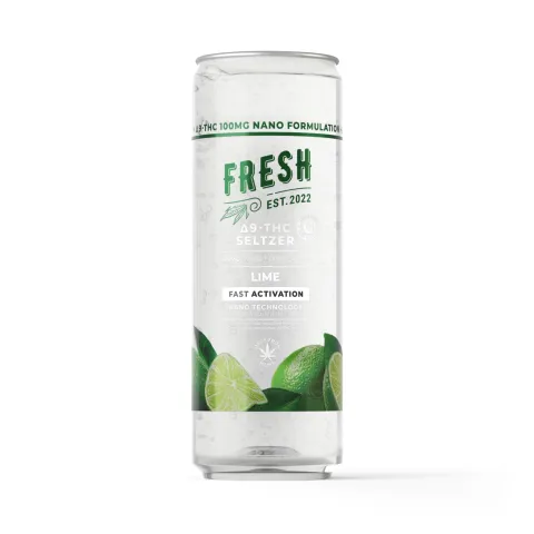 Image of 100mg Lime THC Seltzer - D9 Nano - Fresh
