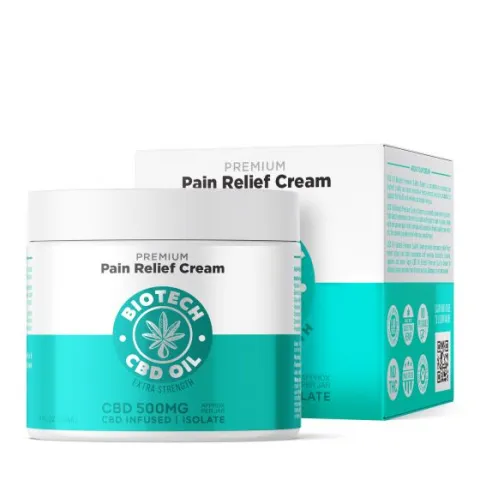 Image of 500mg CBD Pain Relief Cream - 4oz - Biotech CBD