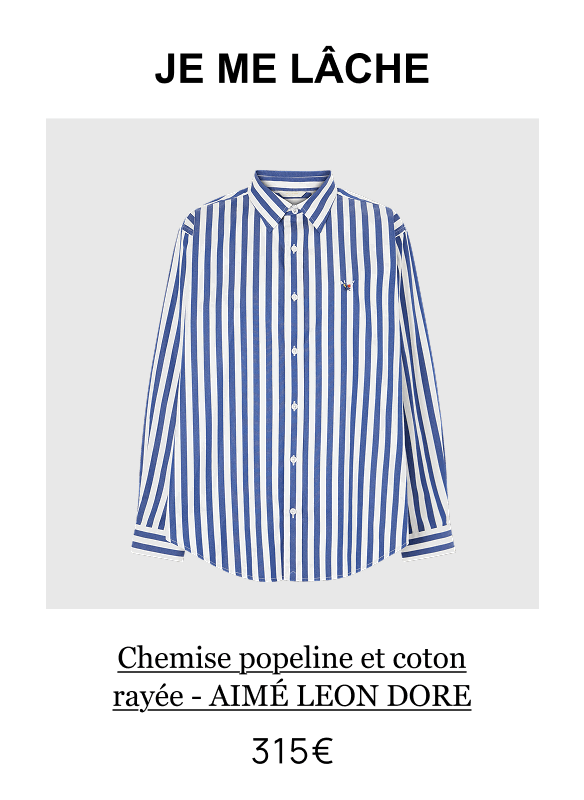 Chemise popeline et coton rayée - AIMÉ LEON DORE