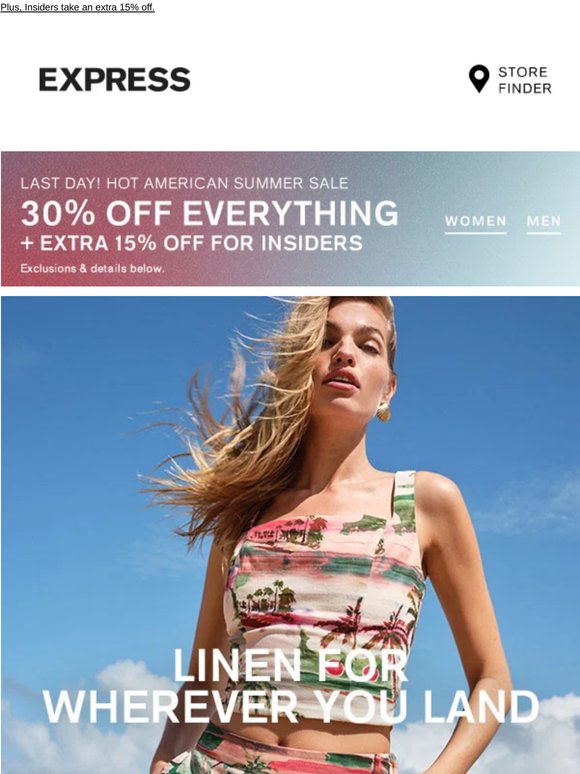 NEW linen waiting for you in arrivals | Last day! 30% off it all