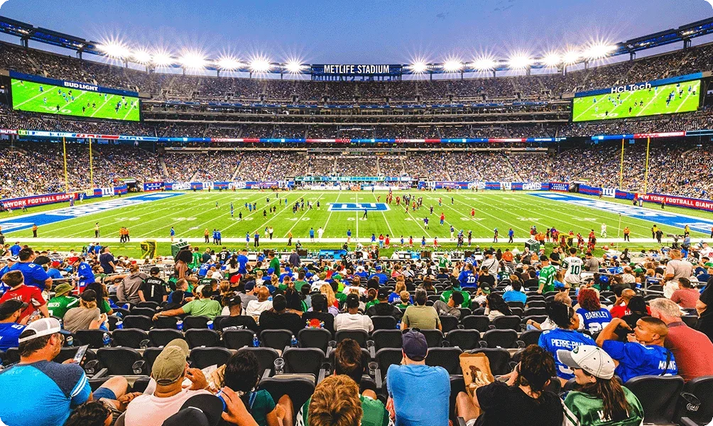 Image description: The interior of MetLife stadium