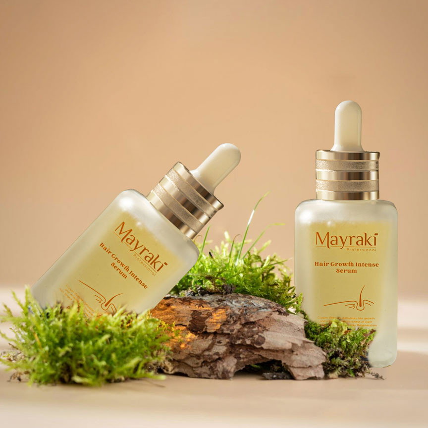 Image of Mayraki Hair Growth Serum Intense with Copper Peptide GHK-Cu - Hair growth serum for woman and man, hair growth oil, hair regrowth treatment, hair growth stimulator | 45 ml/1.52 fl. oz