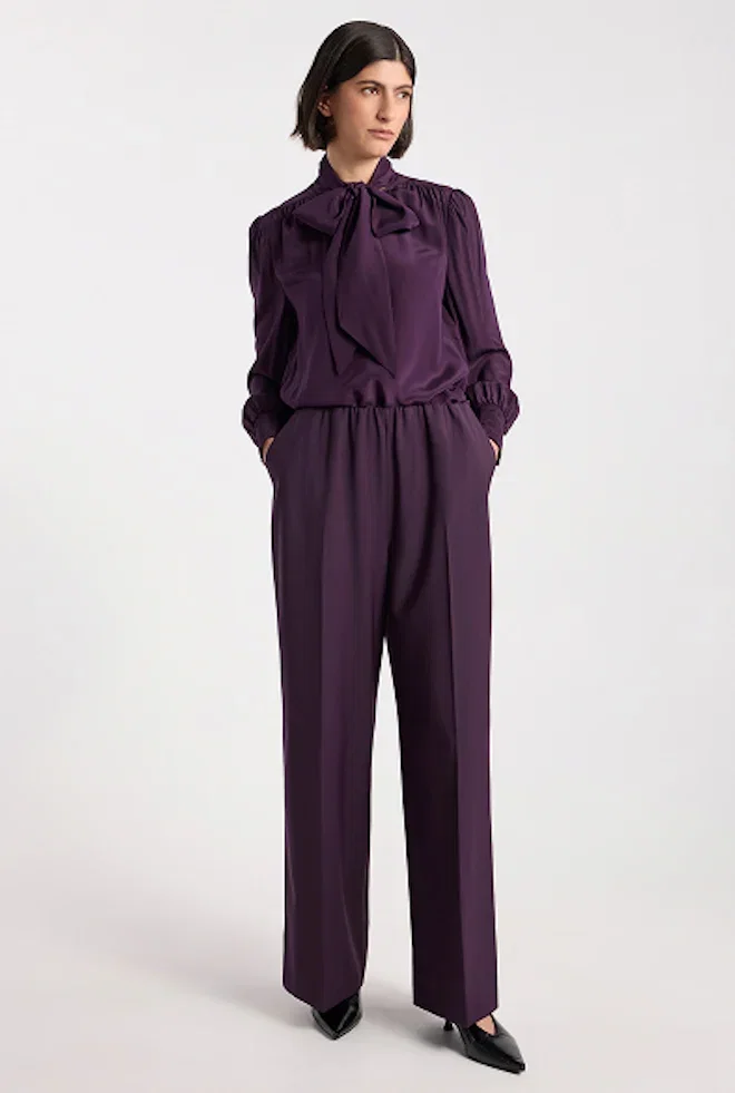Marlow Pussy Bow Silk Blouse