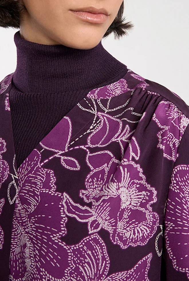 Garnet Silk Blouse